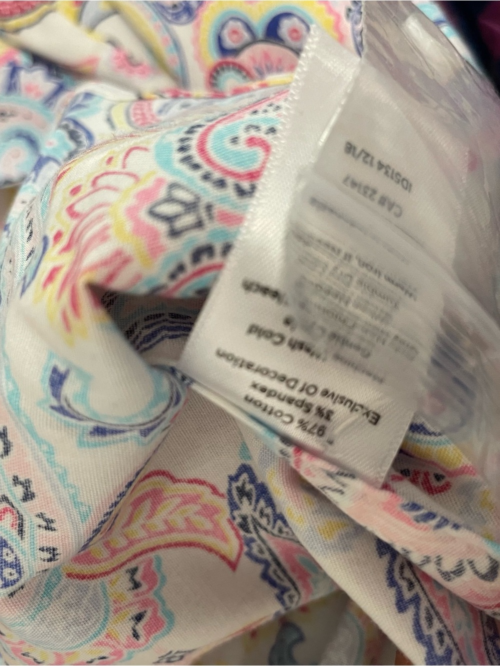 Talbots Paisley Print Wrinkle Free Perfect Shirt Size 16 - Picture 7 of 7